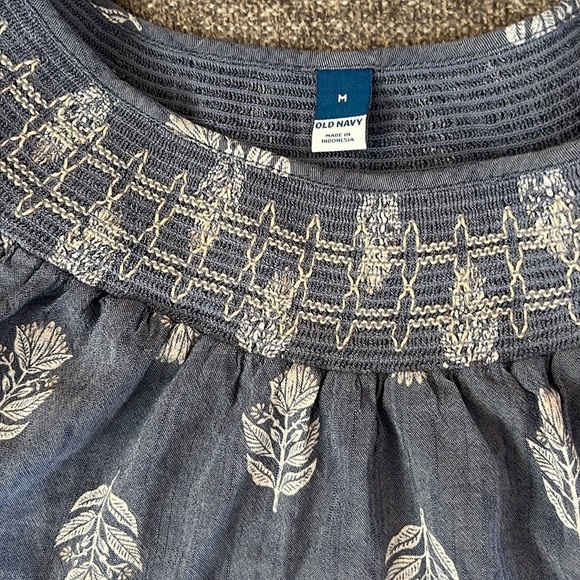 ⭐️Old Navy,Iconic Puff-Sleeve,Smocked Embroidered,Tiered,Mini Swing-Dress,Size M - Picture 10 of 15